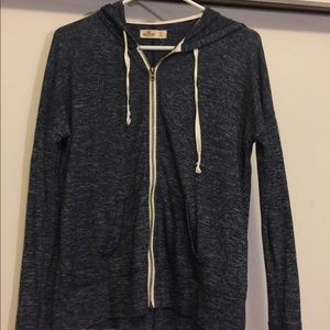 Heather Navy Zip Up Sweatshirt